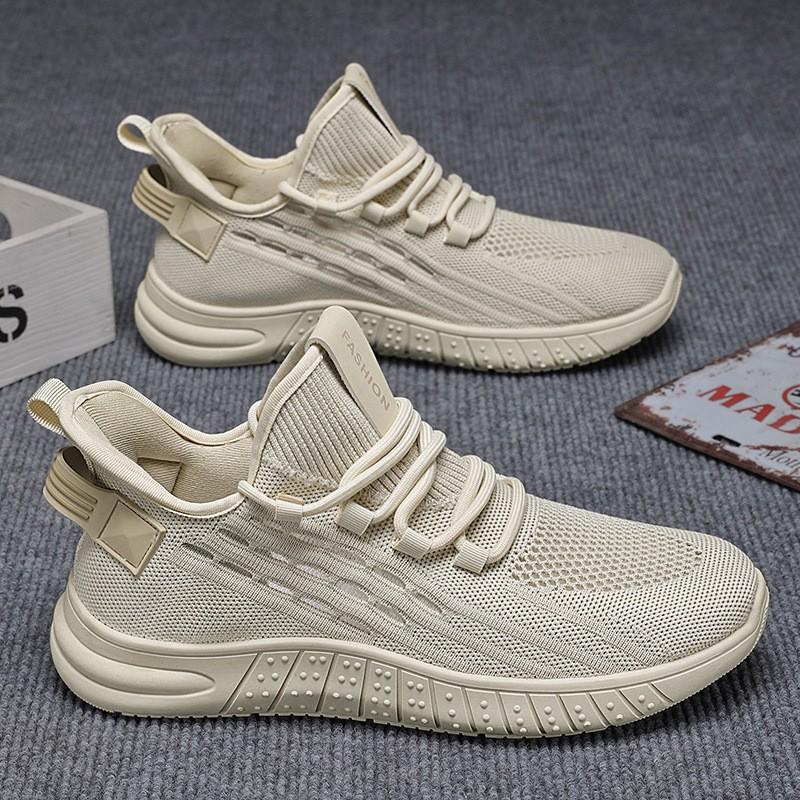 

Men s Shoes Summer New Breathable Mesh Trend All-matching Flying Knitting Sneakers Casual Dad 40
