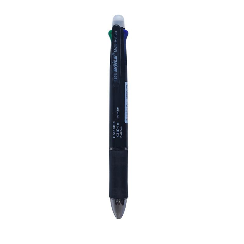 

Creative 5 In 1 Press Erasable Neutral Pen 0.7mm Blue Blck Red Green Refills Mechanical Pencil Writing Painting Stationery чорний