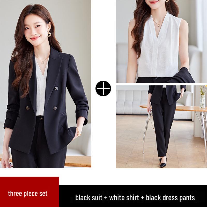 2024 Women's Professional Autumn Suit Set - Elegant, Thick Style for Formal Commuting & Hotel Reception