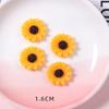 60pcs 16mm Sunflower Slime Beads Resin Sunflower Flatback Cabochons Beads  for Scrapbooking