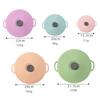 5 Styles Anti Overflow Sealing Silicone Pot Cover Heat Resistant Microwave Splatter Cover Fresh-Keeping Lid Pot Lid