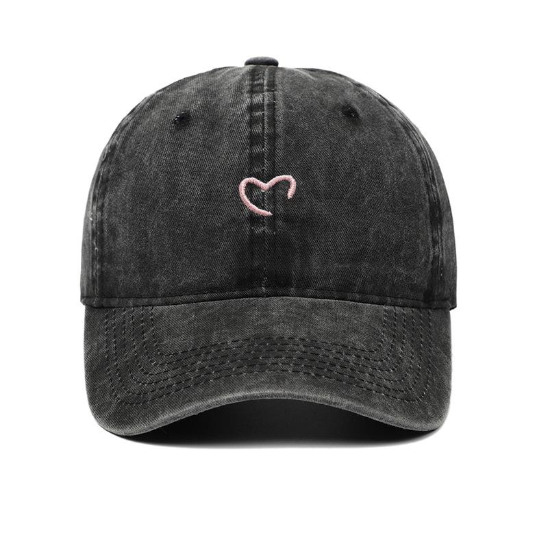 Women's Summer Heart Embroidery Sun Protection Baseball Cap