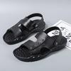 Summer Sandals for Men Outdoor Casual Sport Slippers PU Leather Non-slip Breathable Roman Shoes Beach Flip-Flop Garden Shoes