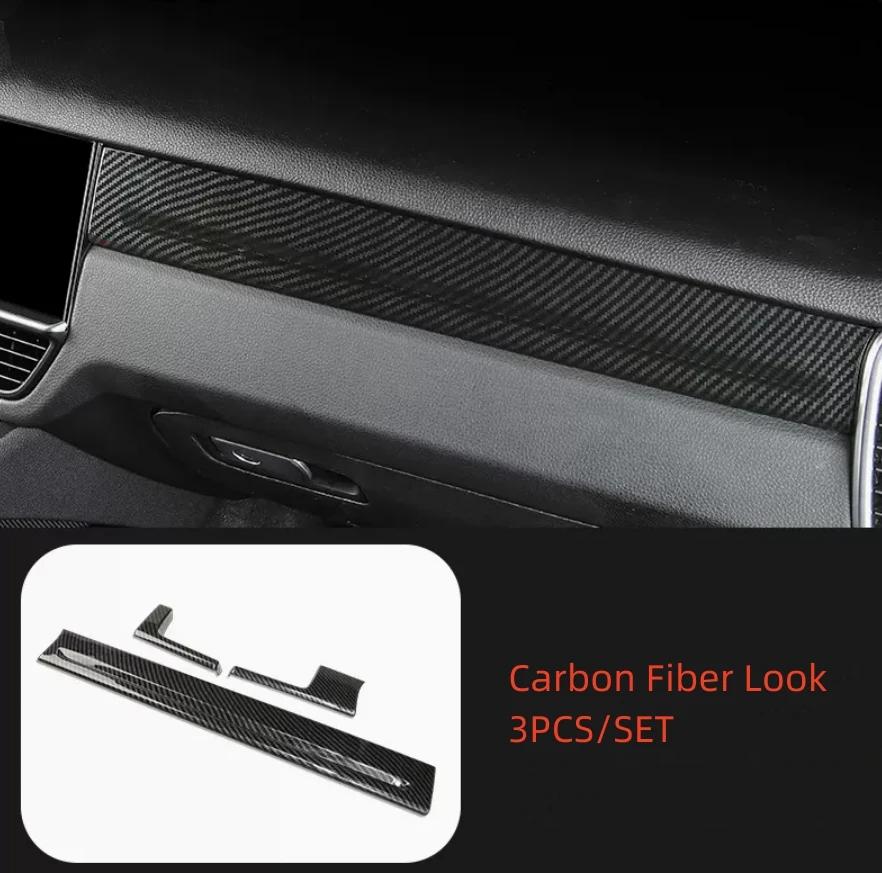 Carbon Fiber Style Gear Shift Collar for Porsche Cayenne 2018-2022 Center Console Cover 3