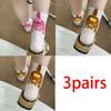 1/3 Pairs Cute Cat Socks with Balls Women's Cotton Breathable Funny Socks with 3D Plush Balls