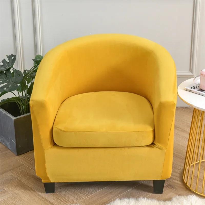 Split Soft Velvet Sofa Cover Stretch Armchair Cover Club Sofa Slipcover for Living Room Couch Covers with Seat Cushion Covers
