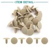 ACROPIX Universal 7mm Hole 24.5mm Head Car Plastic Trim Door Panel Retainer Clip Rivets Beige - Pack of 30