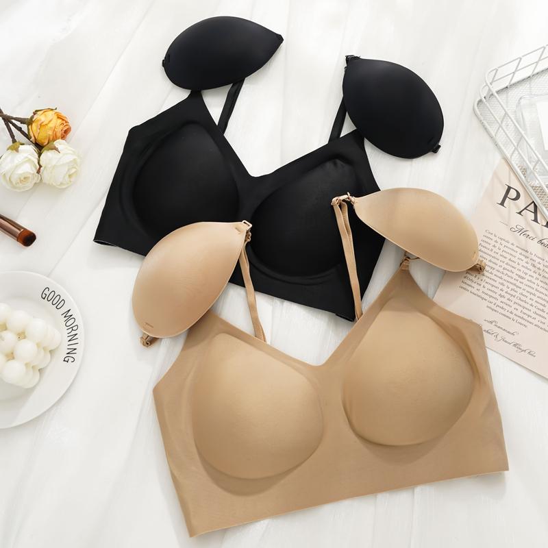 2-in-1 Design Women's Sexy Lace Push Up Bras Thin Pads Steel Ring Bra Cup Underwire Bra Underwear Plus Size