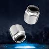 5pcs Metal Tire Valves Caps Corrosion Resistant Caps Hexagonal Designs Dust Proof Rubber Seal for Car & Motorcycles