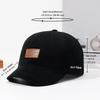 Adjustable Back Strap Leather Patch Baseball Cap Cotton Adjustable Cap Dad Hat  For Women Men