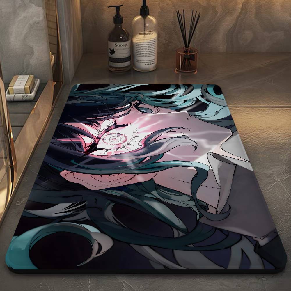 Ado Kyogen X Uta Anmie Door Mat Washable Non-Slip Living Room Sofa Chairs Area Mat Kitchen Doormat Area Rug