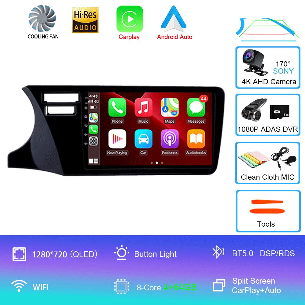 Android14 Car Radio For Honda City 2014 2015 2016 2017 Multimedia Video Player Navigation Stereo GPS Carplay Android Auto 4G DSP