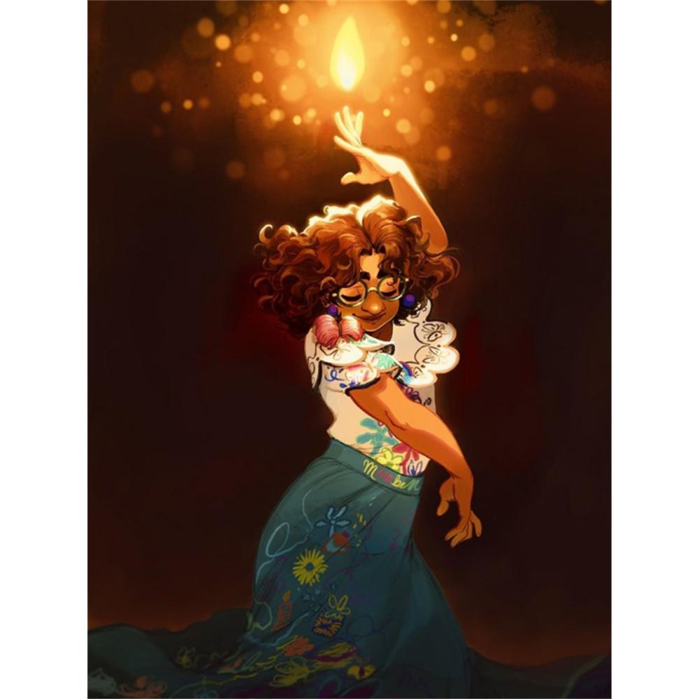 

Disney 5D DIY Diamond Painting, Mirabelles Magic Awakening Illustration Embroidery Mosaic Cross Stitch Home Decor Gifts and Crafts Round 20x30cm
