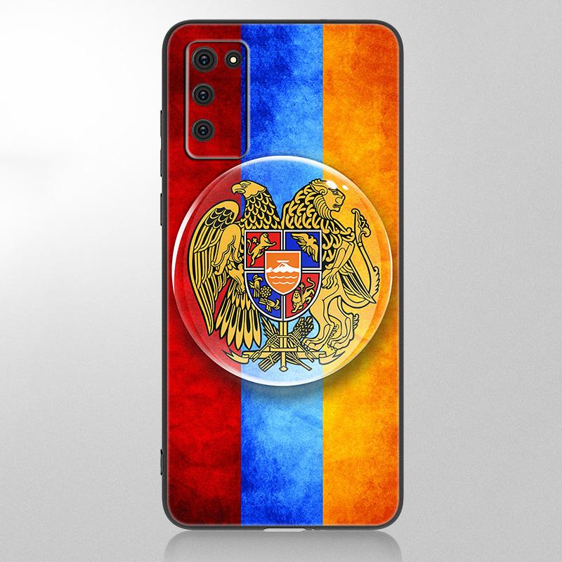 Armenia Armenians Flag Case For Samsung Galaxy A12 A02S A22 A32 A52 A72 A71 A51 A41 A31 A21 A11 A50 A70 A10S A20S Black Cover
