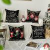 Neue Weihnachtskissenhülle Rentier Cartoon Druck Kissen Haus Sofa Kissen Schlafzimmer Wohnzimmer Kissen