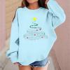 Children's Fashionable Casual Long-sleeved Loose Christmas Print Pullover Sweatshirt