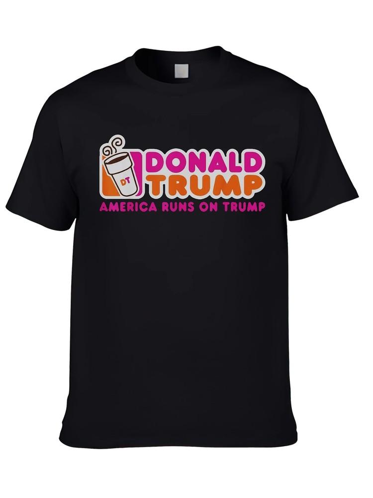 

merica Runs On Trump Print Tops Plus Size Men039;s T-shirt Unisex T-Shirt XXXXL