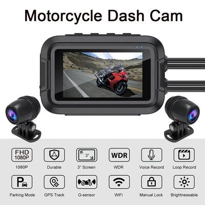 Motocyklové DVR /Full HD Dual 1080P 3" vodotěsná IP66 kamera/WiFi Motocyklové DVR / GPS
