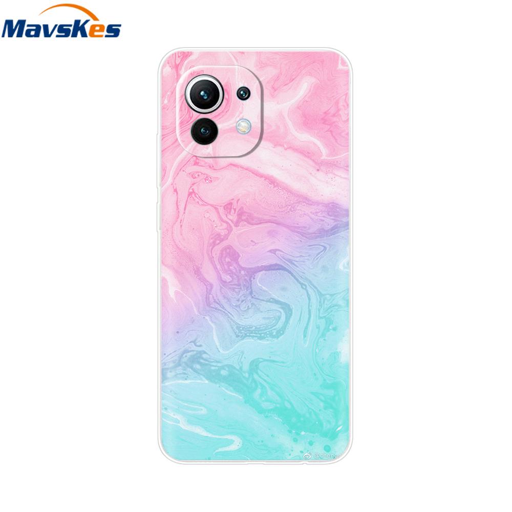 Case For Xiaomi 11 Lite NE 5G Soft TPU Silicone Cover For Xiaomi Mi 11 Lite Mi11 Lite Cases For Xiomi Mi 11 Funda Fashion Bumper