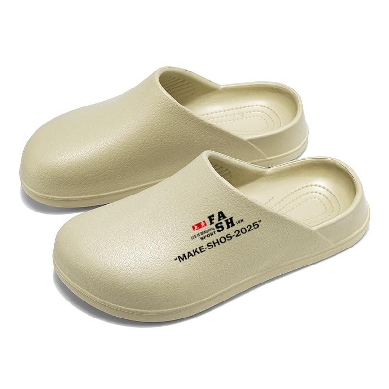 

EVA мягкая подошва наступающая на говно ощущение Баотоу шлепанцы большой размер модная повседневная обувь нескользящая и дезодорирующая работа Бокен крутые шлепанцы 36-37