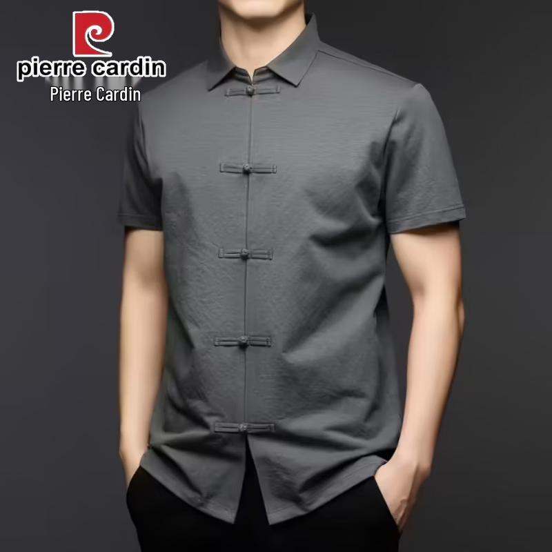 

Pierre Cardin Men s Chinese Style Short Sleeve T-Shirt M
