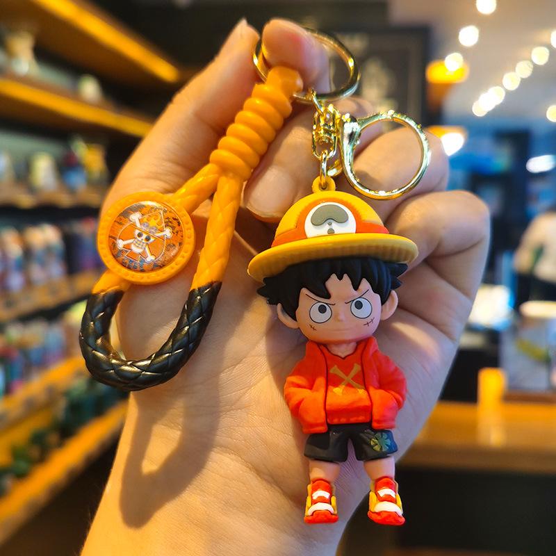 Cartoon Knit Luffy & Zoro Keychain Pendant