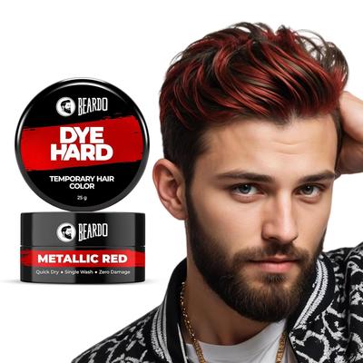 Dye Hard Temporäre Haarfarbe 25g Metallisches Rot Für Männer 1-Tages-Auswaschbar DIY Sofortiges Haar-Make-up