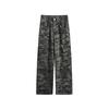 Men's Retro Washed Distressed Camouflage Overalls Men's and Women's Loose Wide-Leg American Casual Straight Multi-pockets Trousers