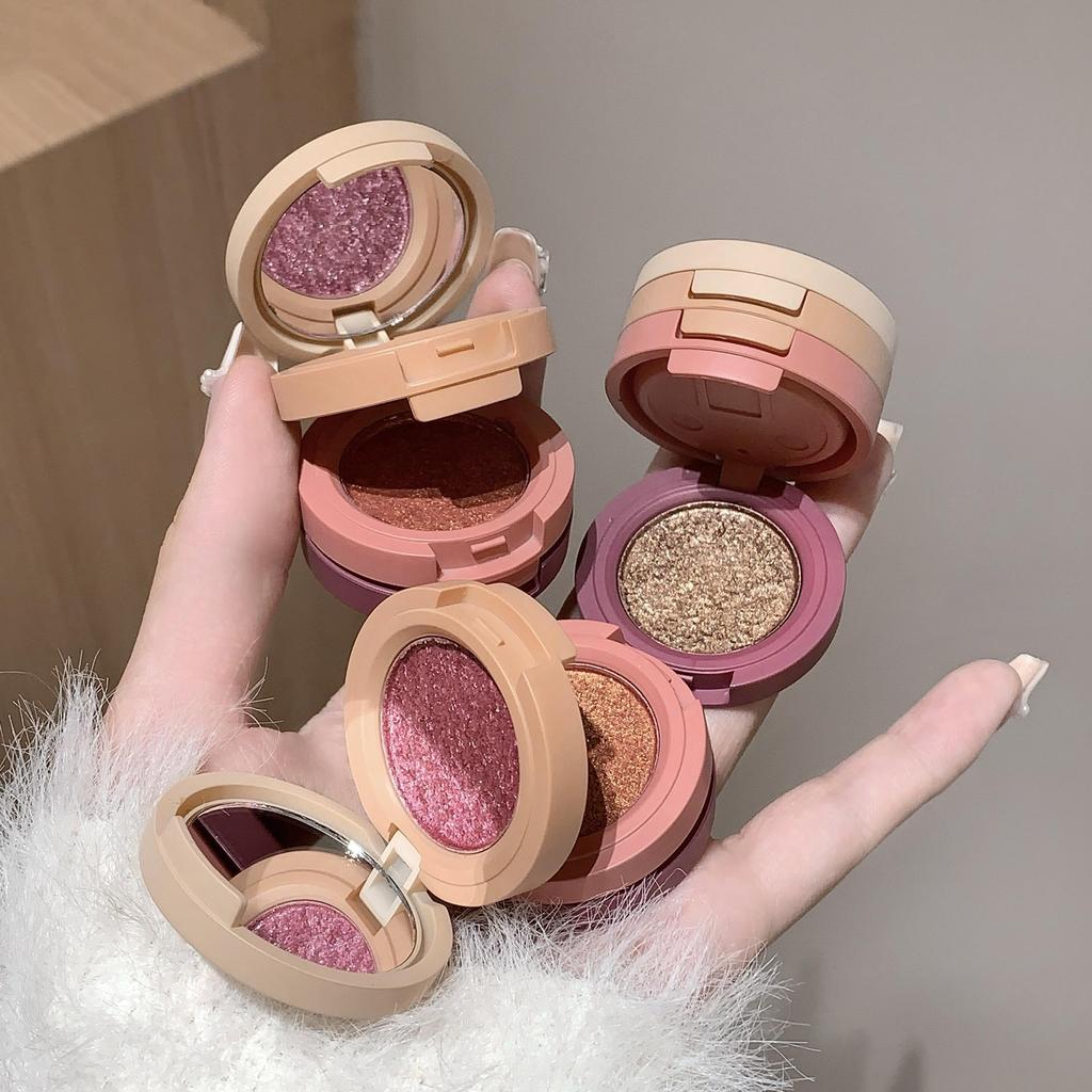 SHAQINUO Three-color 3 in 1 Flip-top Eyeshadow Matte Pearlescent Earth-tone Eyeshadow Palette, One Palette to Complete Your Makeup