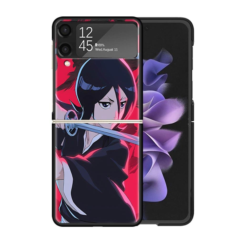 Bleach Kuchiki Rukia Cases For Samsung Galaxy Z Flip 4 5 6 7 3 Z Flip7 Flip6 Flip4 Flip5 Flip3 5G Hard Shockproof Fundas Cover G