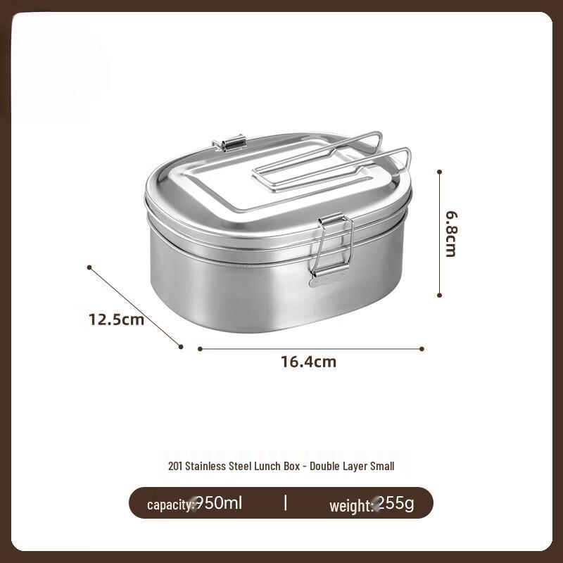 Traditional 201 Stainless Steel Lunch Box
