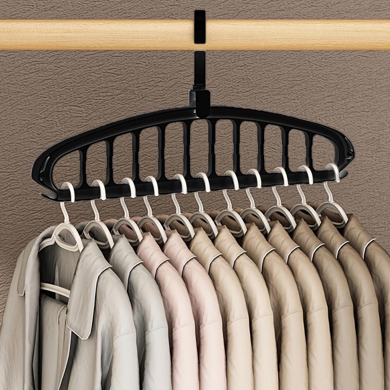 Zusammenklappbarer Kleiderbügel mit mehreren Löchern, rutschfestes Lagerregal, platzsparender Kleiderständer, Organizer für Kleiderschrank, Jeans, Hosen, Schal