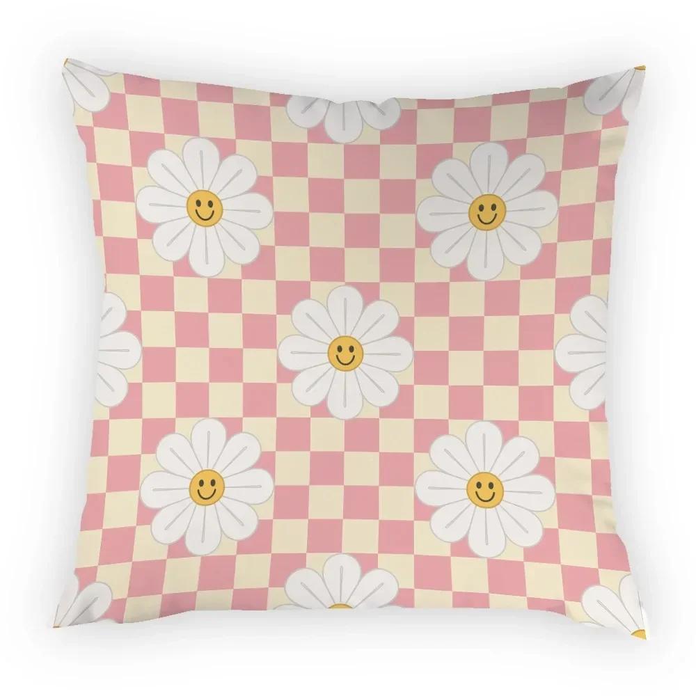 

Office Sofa Car Cushion Cover Luxury Home Decor Pillow Cover Elegant Cartoon Simple Print 66x66cm