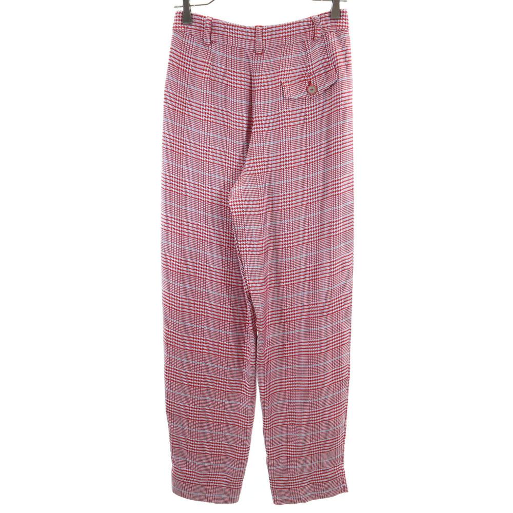 Unused Emporio Armani Check Pattern Slacks Pants 36 Reddish Women Used