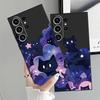 Black Cat Starry Night Funda Phone Cover Case for Samsung Galaxy S25 S24 Plus S26 S23 S10 S9 S21 FE Note 20 8 9 10 S20 Ultra