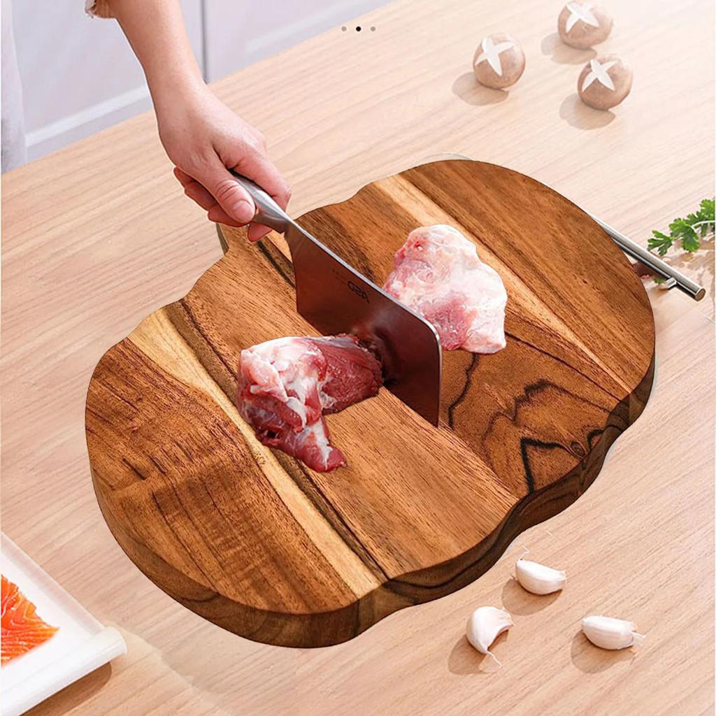 Kitchen Pumpkin Cutting Board Halloween Delicatessen Board Halloween Pumpkin Shaped Wooden Cutting Board Delicatessen Board Cutting Meat Vegetables