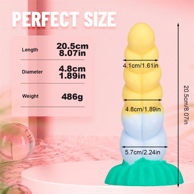 Women's Hemp Rope New Anal Plug Special-shaped Silicone Penis Soft Mixed Color Simulation Masturbator