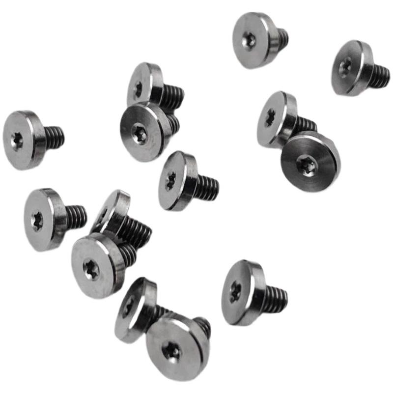 4Pcs Titanium Alloy Thread M3 Flat Head Screw For Knife Handle T8 Torx Flat Head Screws Nails DIY Spindle Titanium Alloy Screw