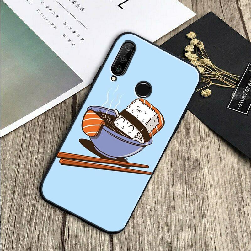 Japanese Sushi Food For Huawei Nova Y70 Y91 Y61 Y72 Y73 Y90 Y60 3i 7i 8i 11 12i 9 10 SE P20 P30 Pro P40 Lite Case