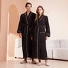 Shawl Collar Robes for Men Full Length Fleece Plush Bathrobes Soft Spa House Coat with Pockets Fluffy Spa Robes Unisex Winter Cozy Warm Spa Long Robe