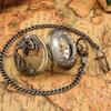 Bronze Hollow Dragon Display Half Hunter Mechanical Pocket Watch Cool Antique Pendant Manual Mechanism Pocket Clock Gift Male