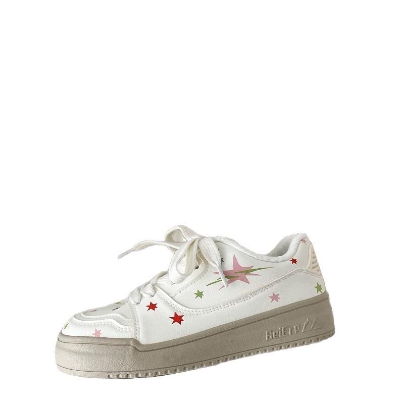 Spring New Milk Huhu Star Board Shoes Women's Cute Niche Thick-soled Versatile Sports and Leisure Shoes