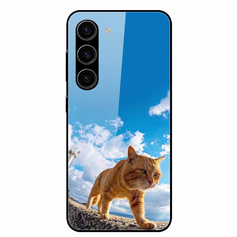 For Samsung Galaxy S25 Plus Case Tempered Glass Hard Phone Cover for Samsung S25 Ultra 5G Back Cases for GalaxyS25 S 25 S25Plus