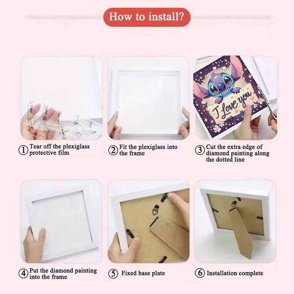 Kit Pittura Diamante Fai da Te con Cornice, Punto Mosaico Cerchio Completo 5D Kit Punto Croce Fai da Te Decorazione Casa con Cornice, Collezione Hobby Artigianale