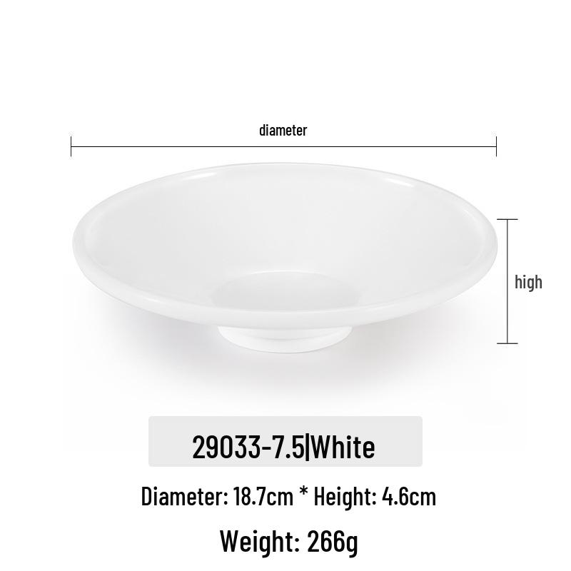 Kaibaiya Melamine Open-Mouth Rice Bowl Plate for Hotels and Restaurants