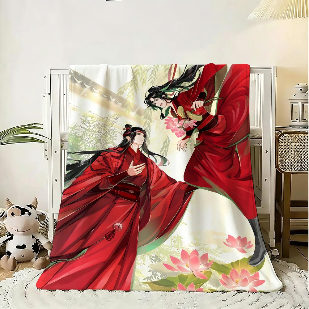 Chinese anima Mo Dao Zu Shi Throw g Flannel Blanket Lightweight Soft Skinfriendly Summer Thin Throw Blanket