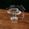 Support à gâteau en verre style nordique avec pied, Assiette à dessert élégante pour goûter, Plateau de service moderne pour snacks et fruits
