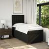 Boxspringbett mit Matratze Schwarz 100 x 200 cm Stoff
