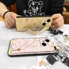 Waterproof Kickstand Phone Case For Tecno POP9 4G/Spark GO 1/KL4 Ring Silicone Wrist Strap Soft case Cute Phone Holder