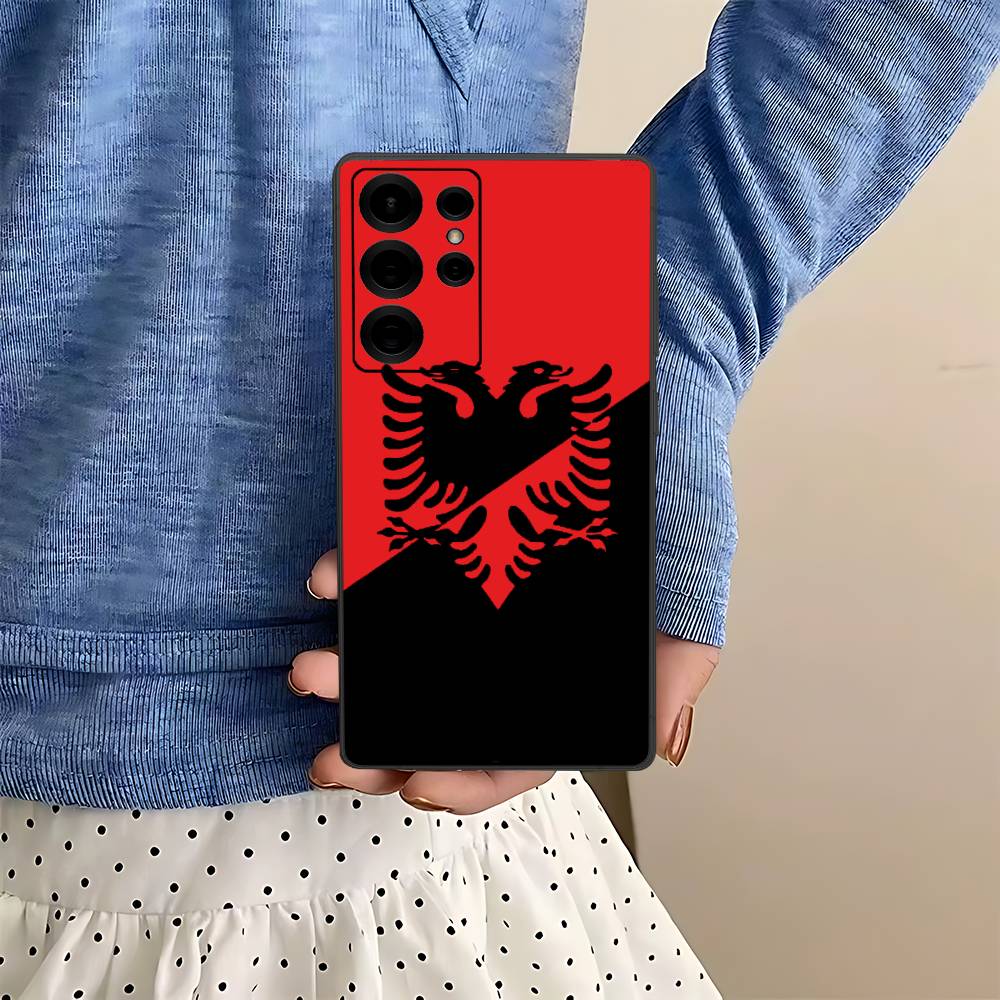 Albania Albanians Flag Phone Case For Samsung S 24 Fe 25 Ultra Plus 20 Lite 21 30 22 23 24 22 Ultra 5G Fundas